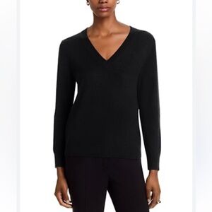 Miu Miu V-Neck Black Cashmere Sweater